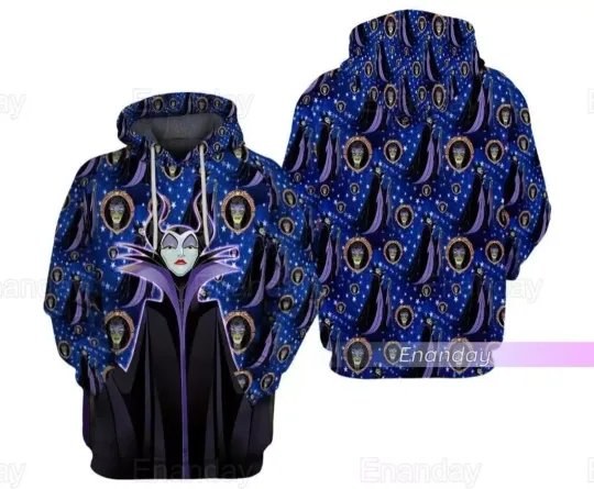 Discover Maleficent Disney Villain 3D HOODIE US Size All Over Print Christmas Day Gift