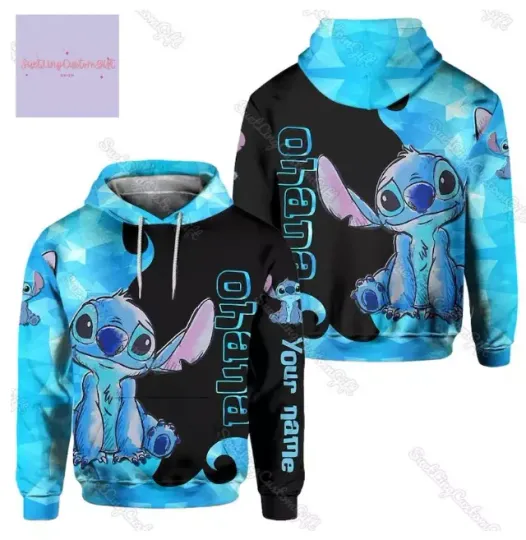 Discover Custom Disney Stitch 3D HOODIE HALLOWEEN GIFT CHRISTMAS GIFT BEST PRICE US SIZE