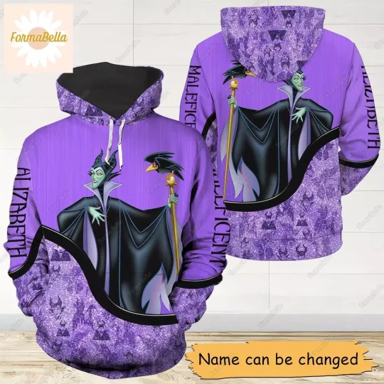 Personalized Disney Villains Maleficent 3D HOODIE Size Hoodie 3d - all printed