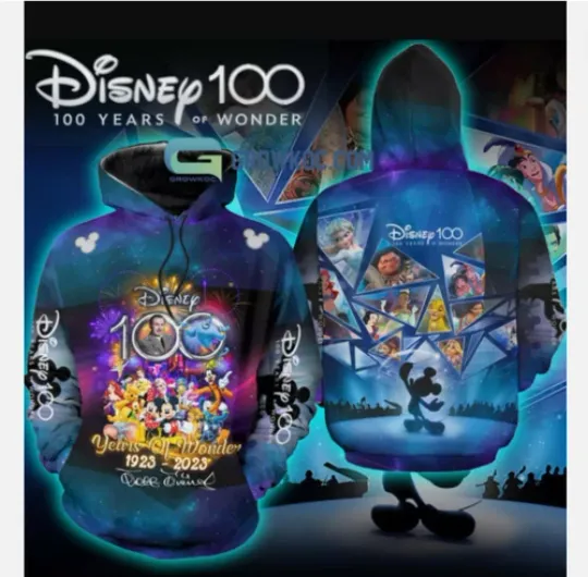 Discover Disney 100 Years Of Wonder Celebration Happy Hoodie 3d - all printed