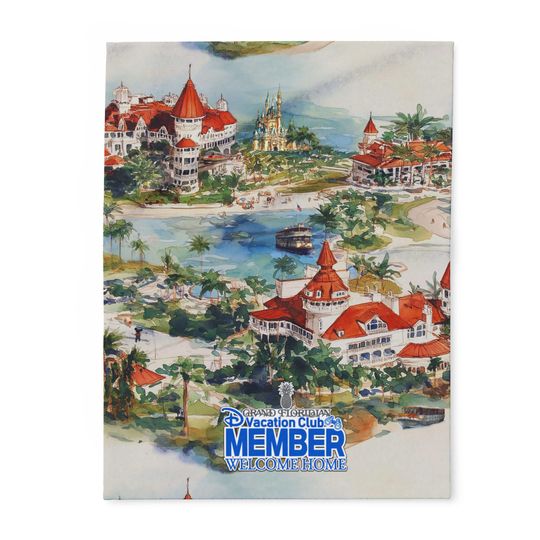 Discover Grand Floridian dvc resort Cozy Arctic Fleece Blanket | Perfect for Home, Gifts, Travel, and Disney Fans - "Member Welcome Home"