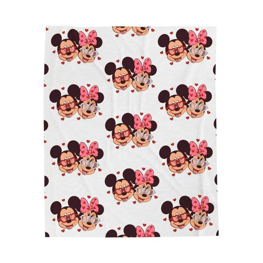 Discover Mickey and Minnie Throw Blanket, Disney Bedding, Soft Plush Blanket, Baby Blanket, Disney Baby, Kids Bedroom Decor, Cozy Home Accent