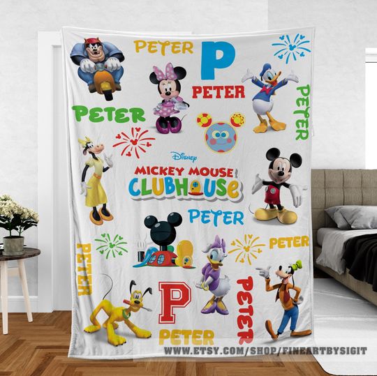 Discover Custom Mickey Mouse Blanket For Kid, Minnie Mouse Blanket For Girl, Mickey Mouse Birthday Gift, Disney Mickey Blanket, Disney Christmas Gift