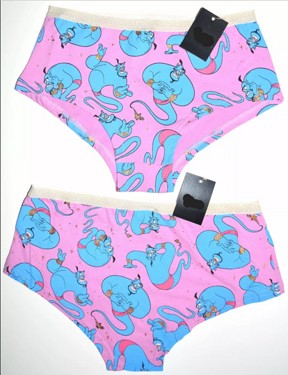 Aladdin Knickers Panties Disney Genie Underwear Women Ladies UK Sizes 6 to 20