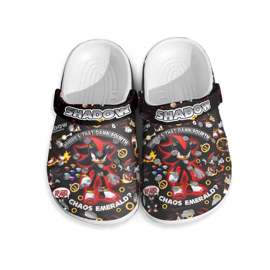 Shadow The Hedgehog Black Clogs For And Adults