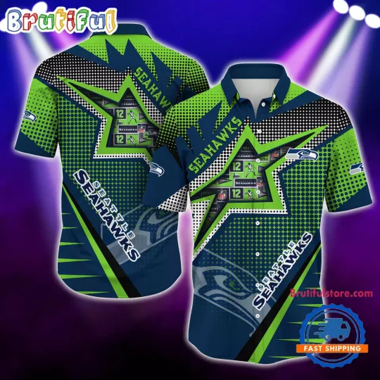 Discover Seatlle Team Seahawks Football Hawaiian Shirt, 3D Football Hawaiian Shirt