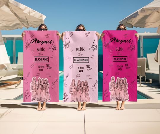 BLACKPINK Photo Towel, BLACKPINK Merch, Gift for BLACKPINK and KPop Fans, Personalized Blackpink photo towel, Christmas Birthday Gift