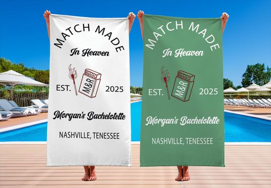 Discover Personalized Bachelorette Beach Towel, Custom Location And Name Bachelorette Party Pool Towel, Bachelorette Trip Gift, Bride, Bridal Shower