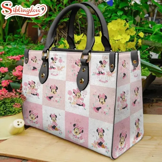 Discover Personalized Minnie Mouse Leather Handbag, Minnie Mouse Lovers Leather Bag Gift