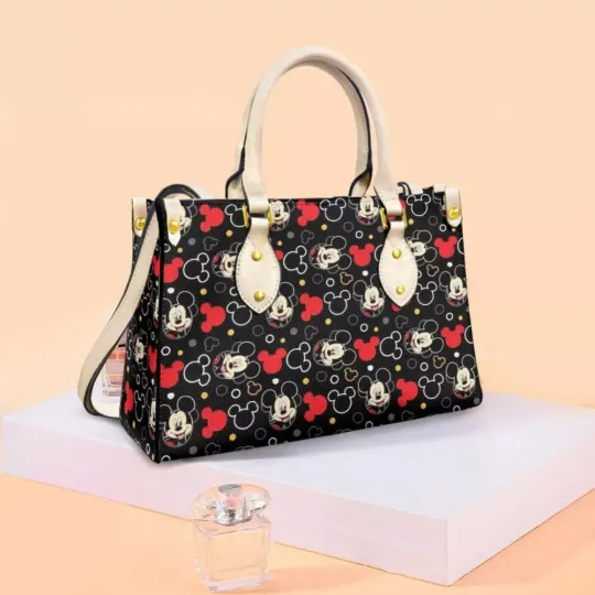 Discover Personalized Mickey Mouse Ears Leather Handbag, Mickey Mouse Lovers Gift