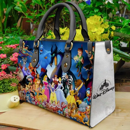 Discover Personalized Mickey Mouse Friends Disneyland Leather Handbag Lovers Gift