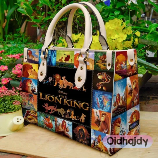 Personalized Simba The Lion King Leather Handbag, Simba Mufasa Lovers Gift