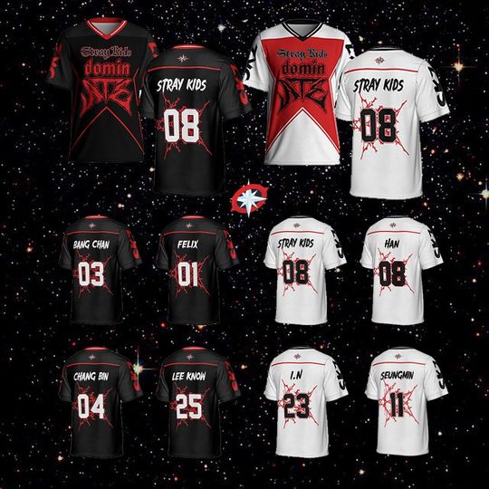 Stray Kids DominATE World Tour Football Jersey, Stray Kids World Tour 2025 Football Jersey Kpop Jersey Football, SKZ Merch, Stray Kids Kpop