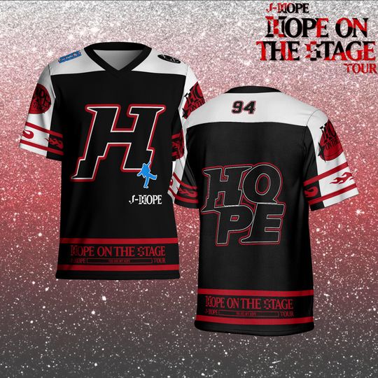 Discover J-Hope Tour Hope On The Stage World Tour Football Jersey, Hope On The Stage Tour Merch, Bangtan Hobi Tour Shirt, Concert Tour 2025, Fan Gift