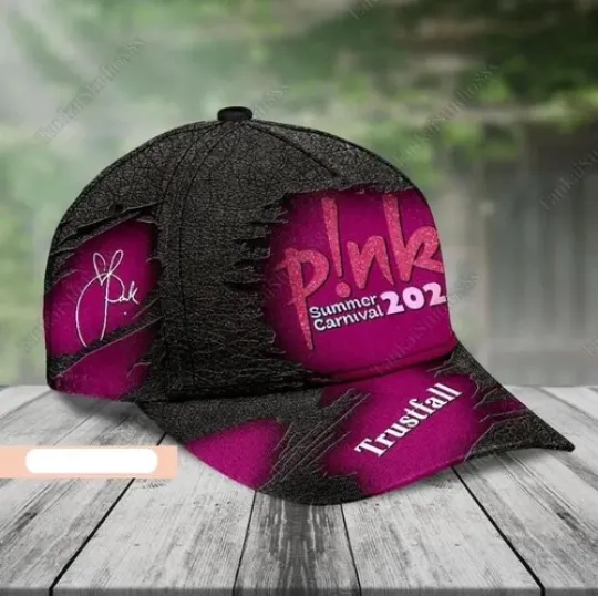 Pink Summer Carnival 2024 Cap Pink Trustfall Album Classic Cap Pink Concert