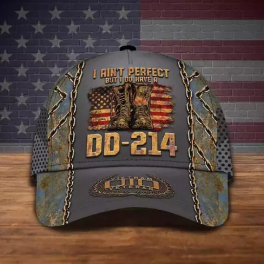 Personalized Vietnam Veteran I Ain t Perfect But I Have A DD-214 Baseball Cap