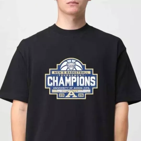Discover Akron 2025 Men’s Basketball Conference Tournament Champions T-Shirt