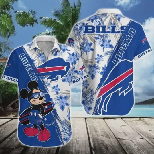 Discover Day Fun Buffalo Bills and Mickey Mouse Hawaiian Shirt for Men and Women