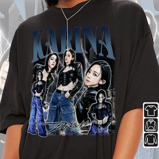Discover Karina Kpop Shirt, Drama Album Shirt, Aespa Drama Album Vintage Retro Graphic Music Unisex Gifts Fan Shirt