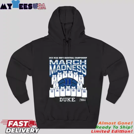 Discover Duke Blue Devils 2025 Ncaa Men’S Basketball March Madness Jersey Hoodie
