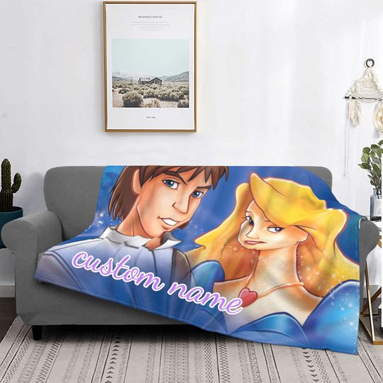 Custom Name Blanket Disney The Swan Princess Tapestry Personalized Blankets Birthday Gift Customized DIY