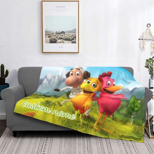 Custom Name Blanket Disney Chicken Little Tapestry Personalized Blankets Birthday Gift Customized DIY