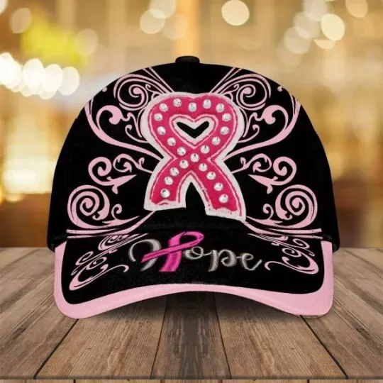 Hope & Strength Cap – Pink Ribbon Charity Hat