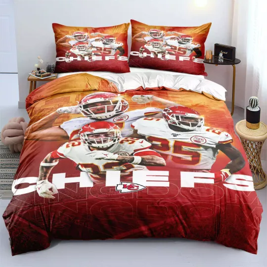 Sport Gift Idea, Dark Style Kansas City Chiefs Bedding Set
