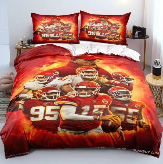 Kansas City Chiefs Firestorm Legends Bedding Set