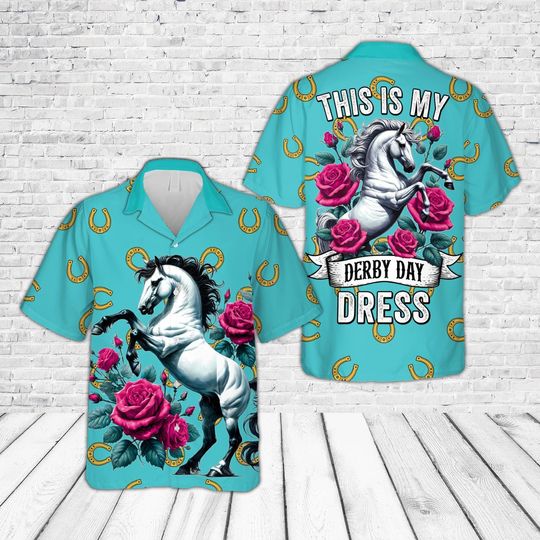 Discover Kentucky Derby Horse Racing Hawaiian Shirt, This Is My Derby Day Dress Button Up Shirt,Derby, Talk Derby To Me, Derby Gifts