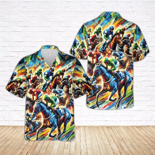 Discover Paint Splatter Kentucky Derby Hawaiian Shirt, Derby Day 2025,Kentucky Derby Gift