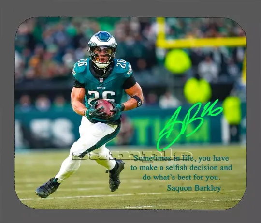 Saquon Barkley Eagles Facsimile Autographed Mouse Pad