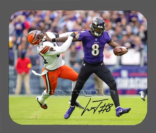 Lamar Jackson Baltimore Ravens Facsimile Autographed Mouse Pad