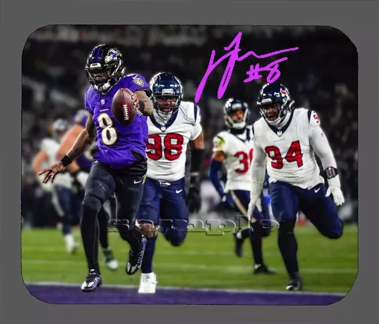 Lamar Jackson Baltimore Ravens Facsimile Autographed Mouse Pad