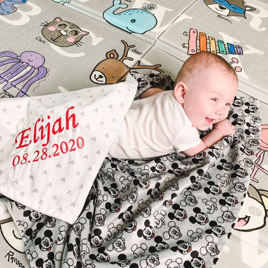 Discover Personalized Disney Baby Blanket - Mickey Mouse