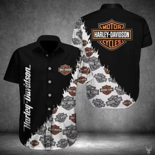 Discover Harley--Davidson Hawaiian Shirt Graphic 3D All Over Printed  Vintage Casual