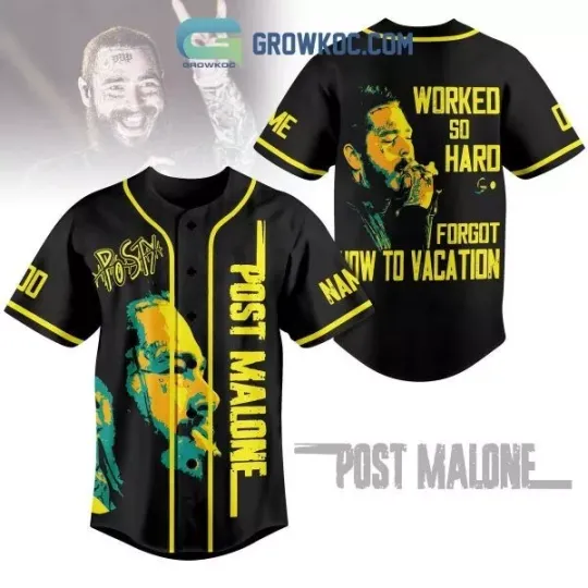 Post Malone, Big Ass Stadium Tour, Posty 2025 Tour Baseball Jersey shirt