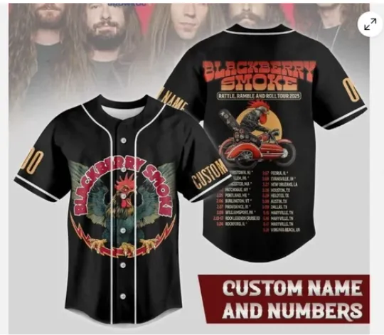 Blackberry Smoke Rattle Ramble And Roll Tour baseball jersey