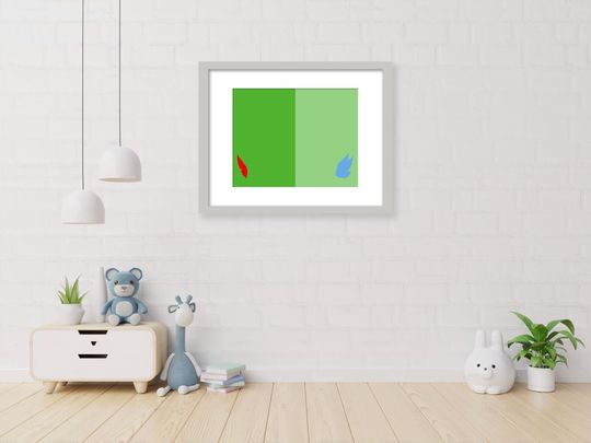 Peter Pan & Tinkerbell Minimalist Art | Disney Wall Art | Pixar Disney Wall Print Art