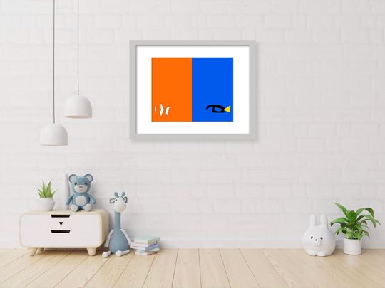 Discover Marlin & Dory Minimalist Art | Disney Wall Art | Pixar Disney Wall Print Art