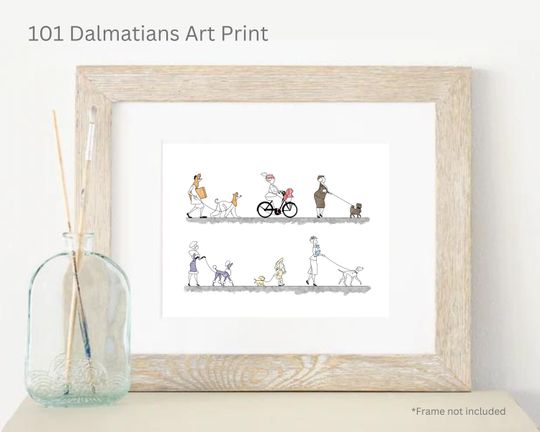Discover 101 Dalmatians Wall Art Print - Disney Dog Wall Art