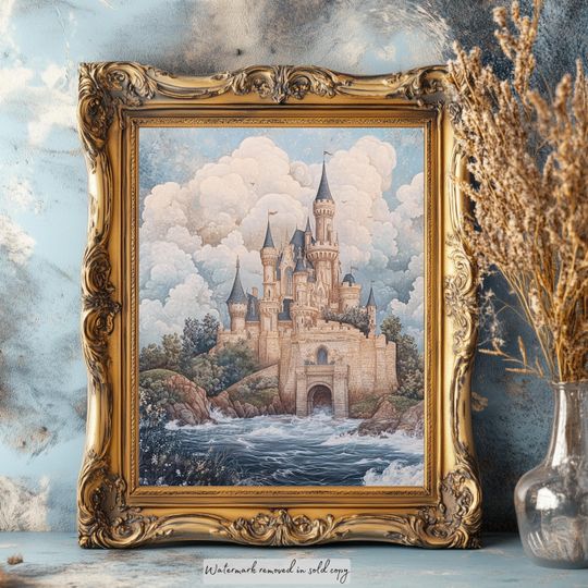 Fairytale Castle Wall Art | Whimsical Fantasy Decor | Princess Castle Art | Storybook Print | Bookish Gifts