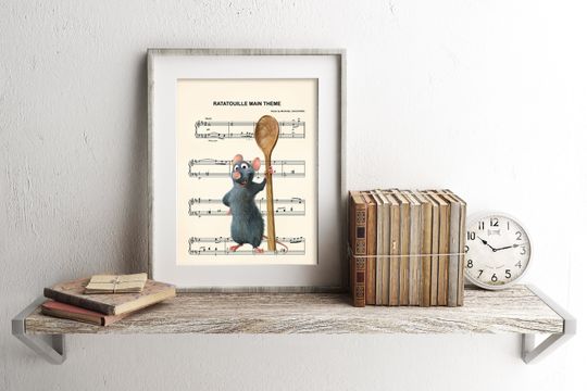 Ratatouille Remy Pixar Disney Sheet Music Art Print