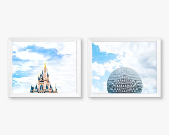 Jpegs, Disney Set, Magic Kingdom, Cinderellas Castle, Epcot, Wall Art Decor