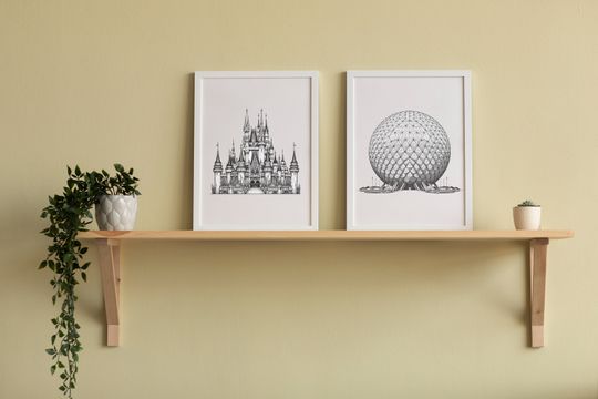 Instant Printable Poster WDW Park Icons