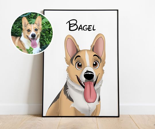 Discover Custom Disney-Cartoon Pet Portrait  | Personalized Portraits | Gifts for Birthday, Anniversary & More | Custom Pet Art