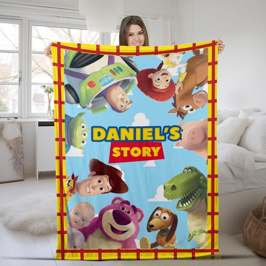 Discover Custom Disneyland Toy Story Blanket, Custom Name Disneyland Blanket, Toy Story Characters , Toy Story Birthday, To Infinity & Beyond