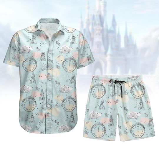 Meet Me At Midnight Button Shirt Shorts, Cinde Hawaiian Shirt, Magical Parks Button Up Shirt, Concert Shirt, Princess Hawaii Short