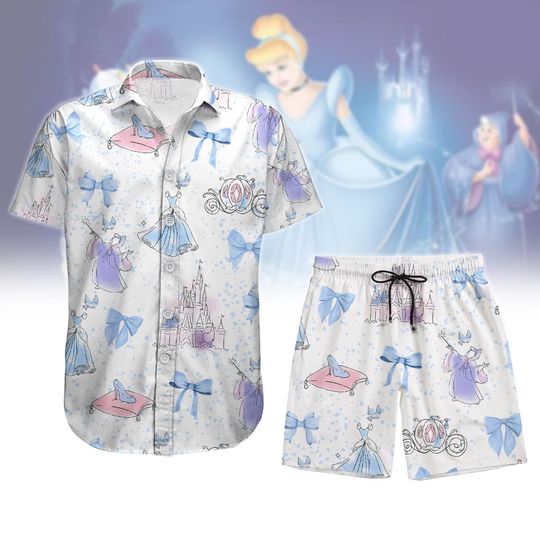 Meet Me At Midnight Cinde Button Shirt, Watercolor Cinde Outfit, Gifts for Men and Women, Cinde Hawaiian Shirt