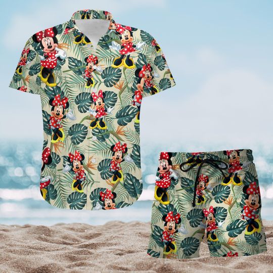 Disney Minnie Button Shirt, Minnie Mouse Shirt And Shorts, Mickey And Friends Button Up Shirt, Magic Kingdom Shirt Women, Disney Trip